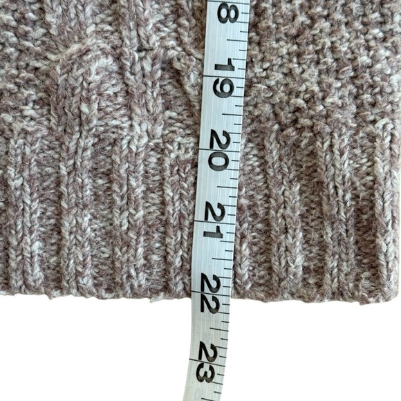 Anthro Sleeping On Snow Mauve Pink Cotton Alpaca Off Shoulder Sweater - Size M - Picture 9 of 16